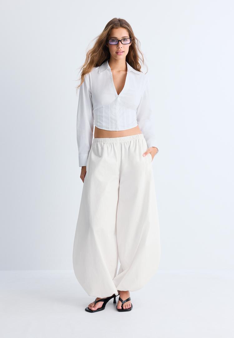 camisa corsetera popelin