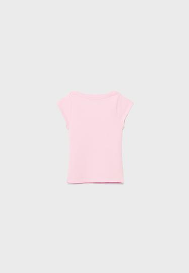 Basic geniş yaka tişört - Görsel 15