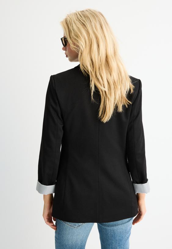 Stradivarius Veste Slim Fit Noir Xs