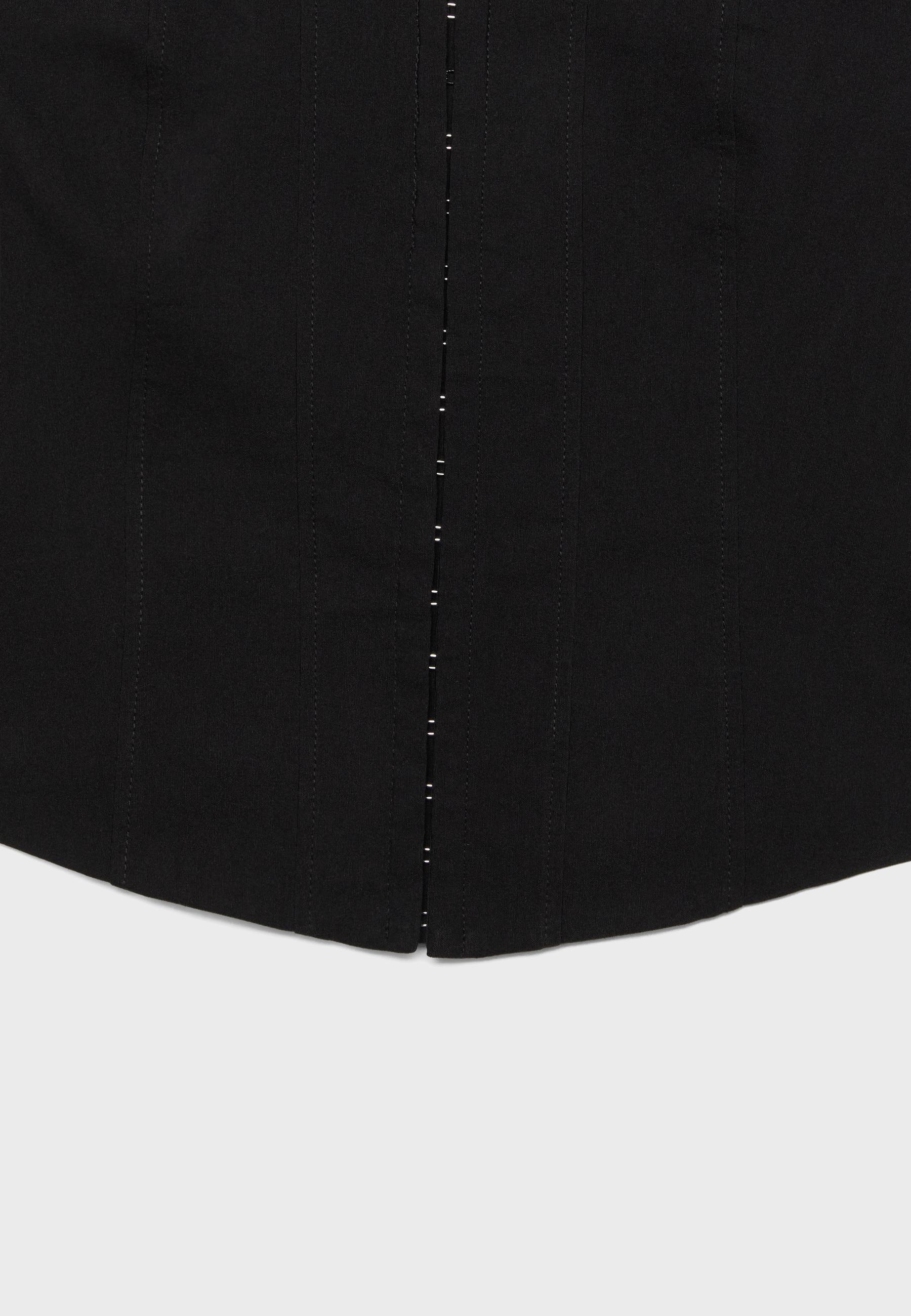 Corset top with straps — Black