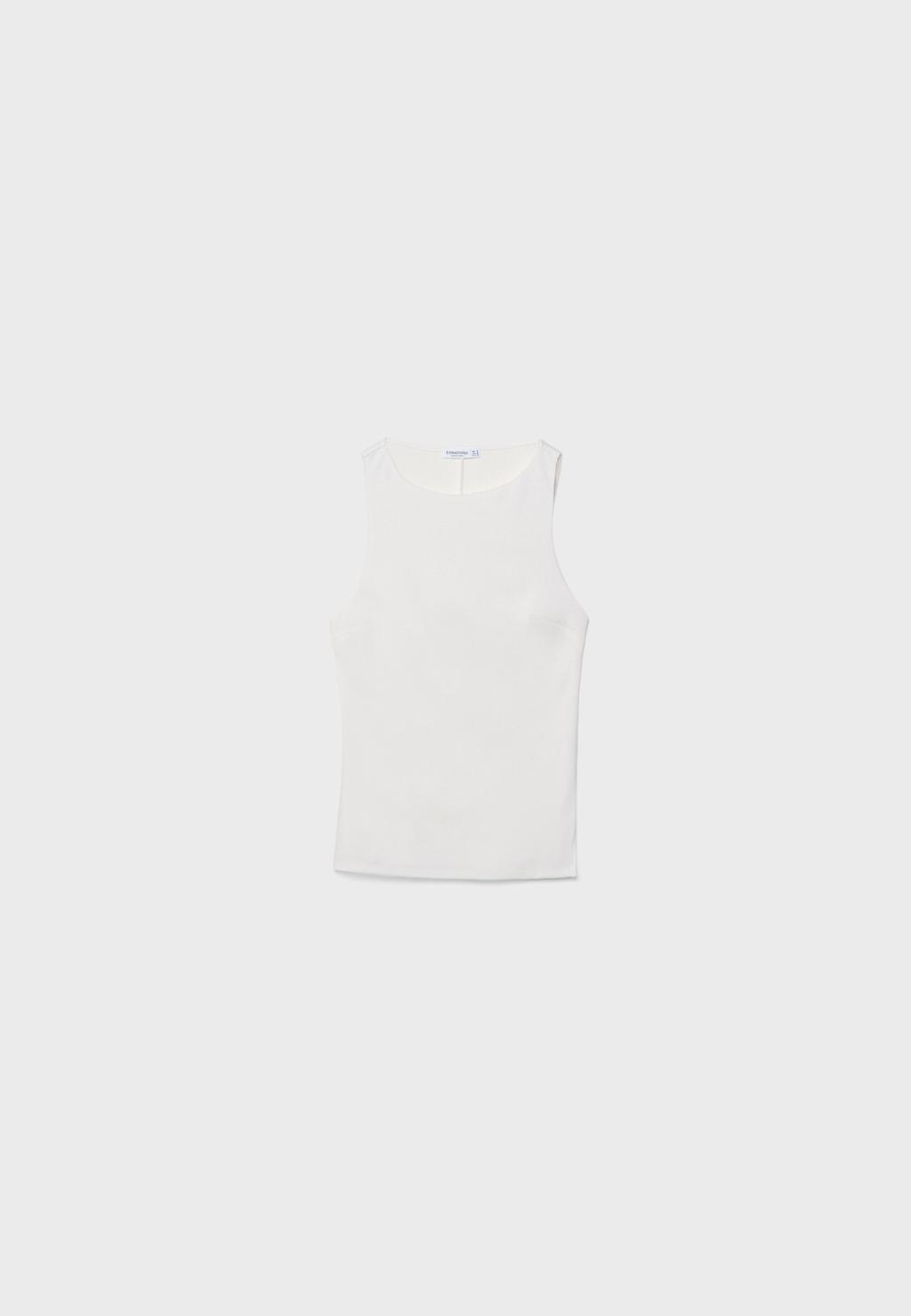 Top interlock cuello barco