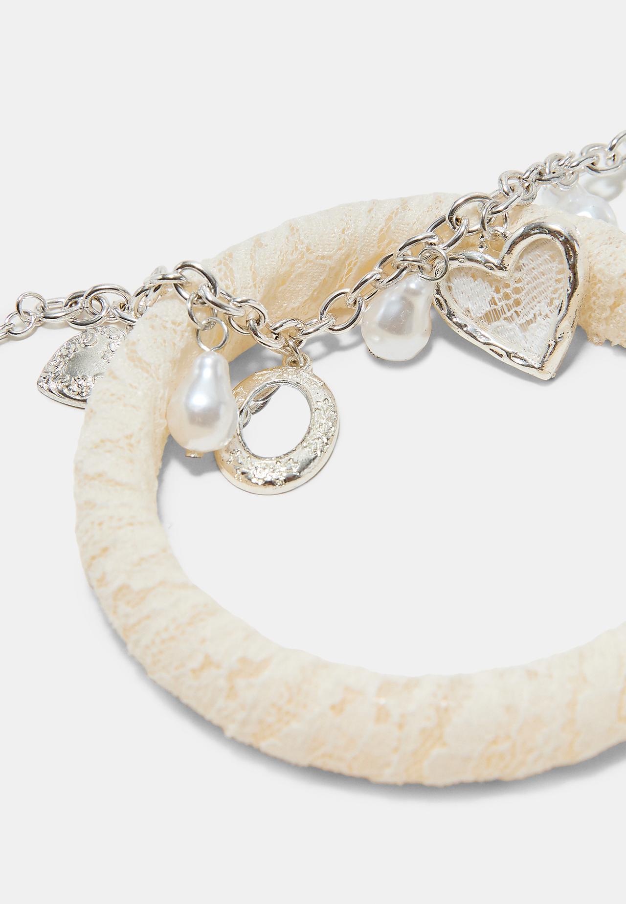 Set of 2 mixed charm bracelets — Grey