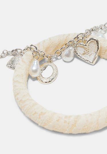 Set of 2 mixed charm bracelets — Grey 5