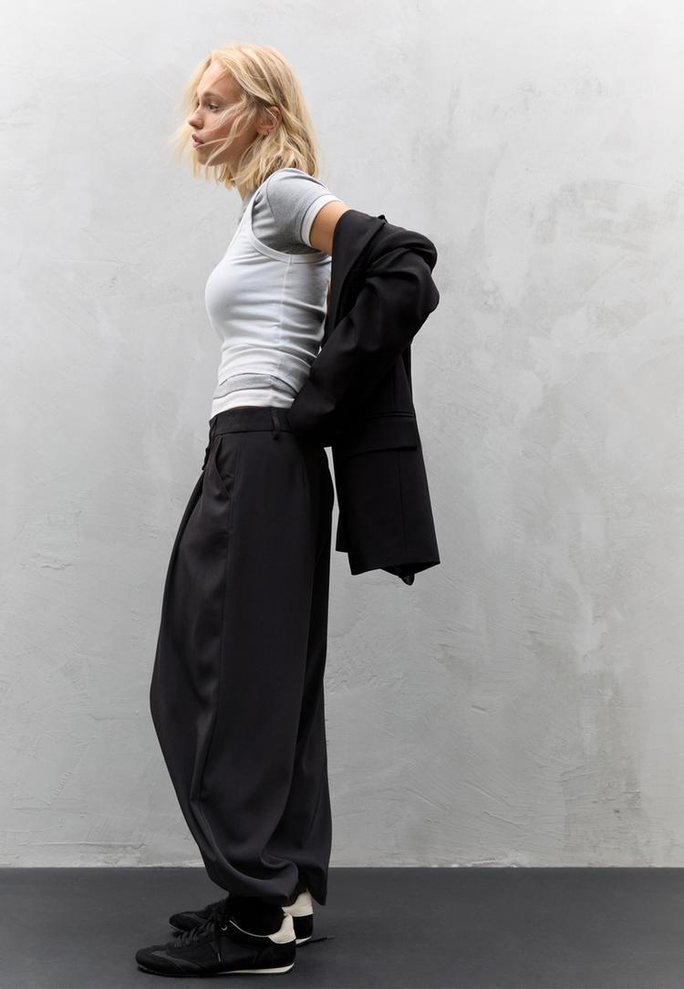 pantalon vestir cintura cruzada