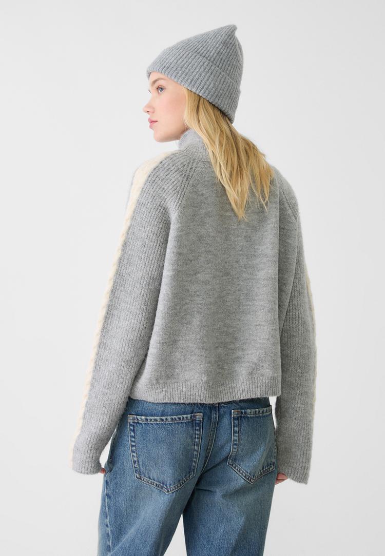 pull en maille zippe