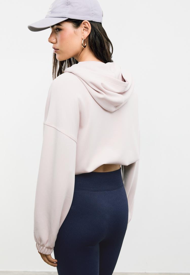 camisola com capuz abombachada toque suave