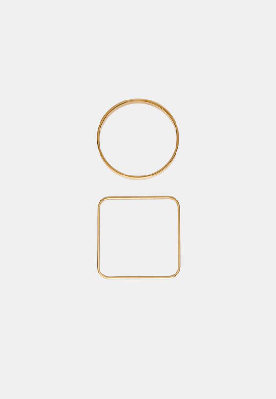 Stradivarius Set Of 2 Combined Waterproof Bracelets Yellow Os