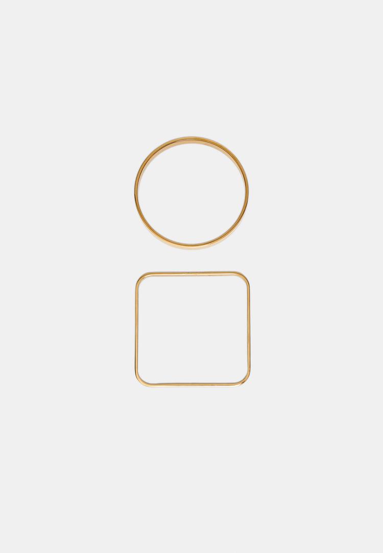 Stradivarius Σετ 2 Αδιάβροχα Ασορτί Βραχιόλια Κίτρινο Os