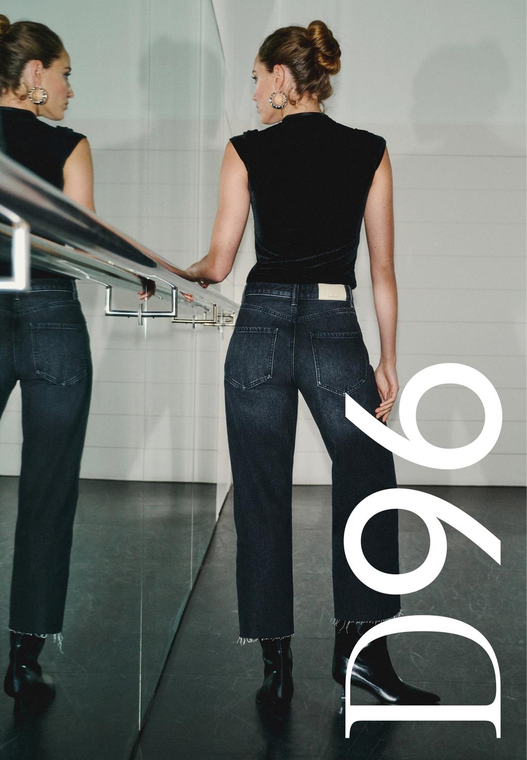 D96 cropped straight-fit jeans