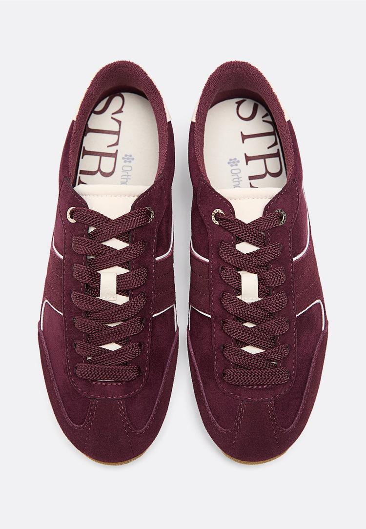 baskets semelle fine details cuir