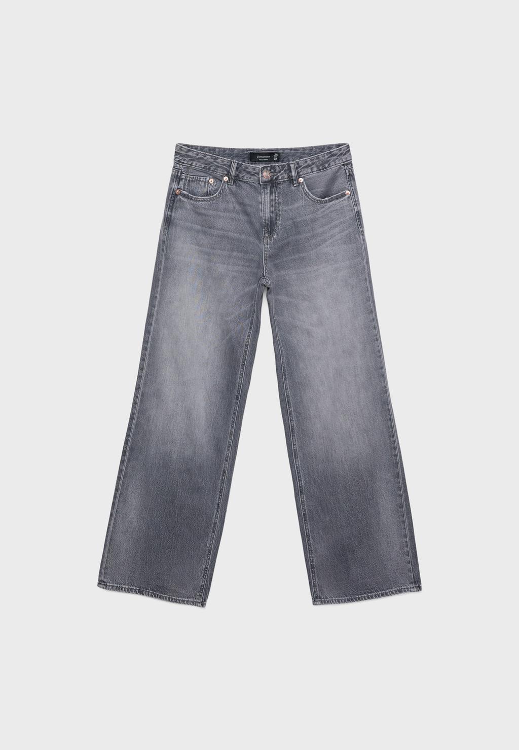 D91 Wide-Leg-Jeans mit niedrigem Bund