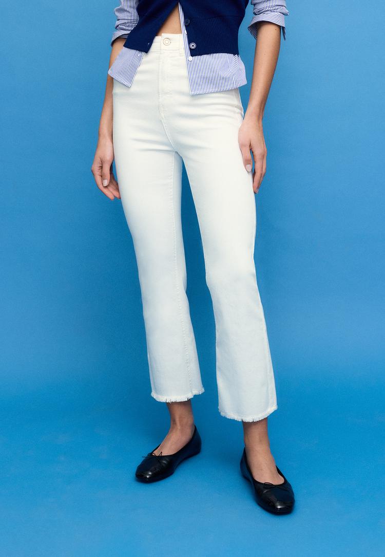 d78 jeans cropped flare