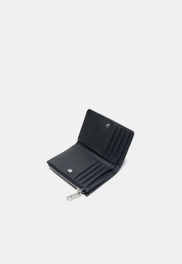 Snakeskin print card holder purse — Black 5