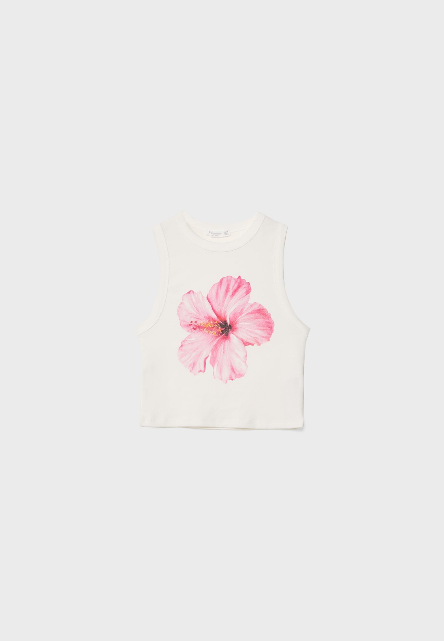 トップス HIBISCUS OG LABEL CROPPED TANK WHITE M トップス HIBISCUS OG LABEL CROPPED TANK WHITE M トップス