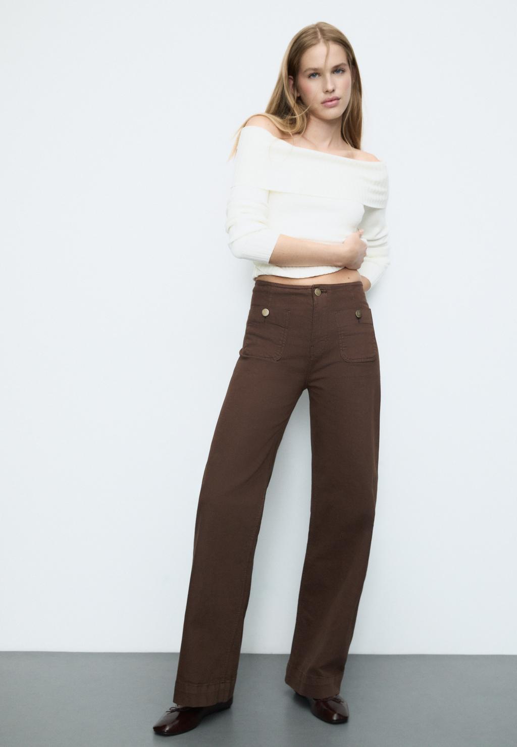 D77 Pantalón minimal bolsillos