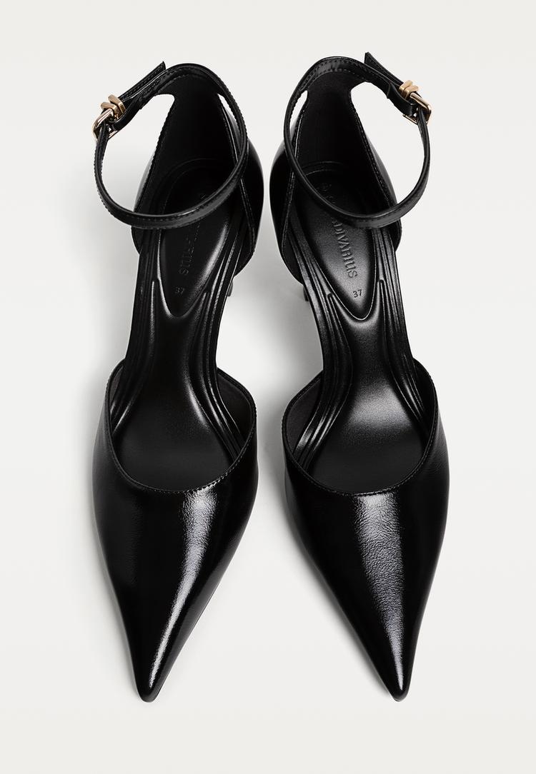 zapatos de tacon de piel