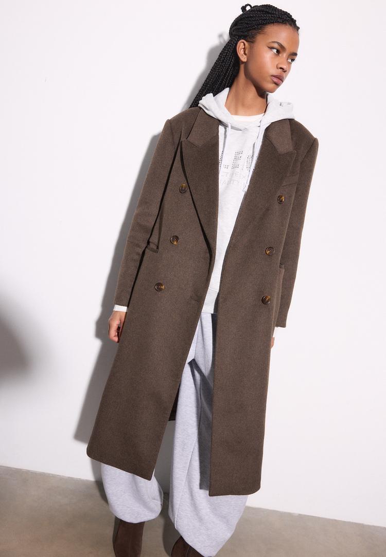 abrigo oversize cruzado largo