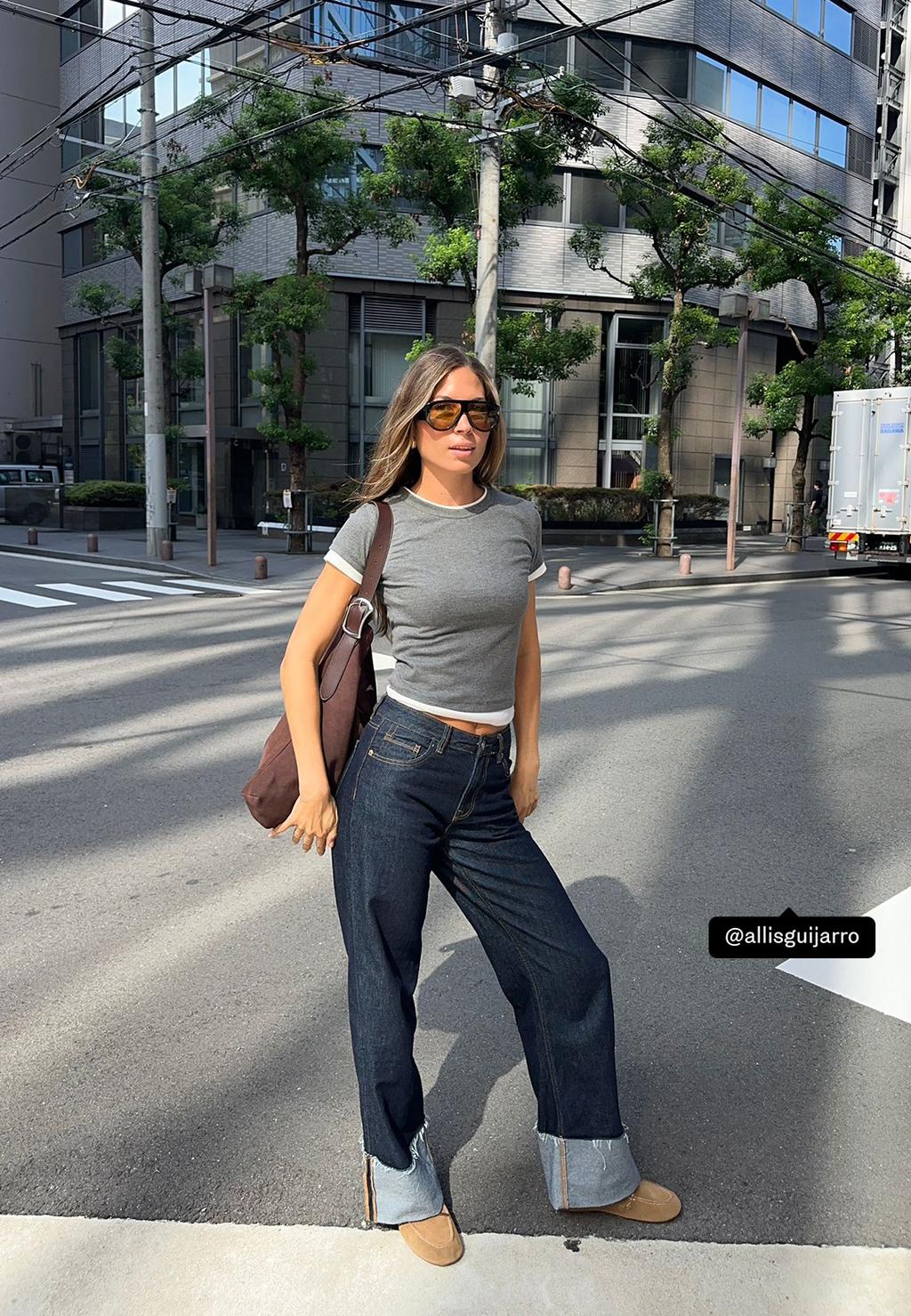 D65 Straight turn-up jeans