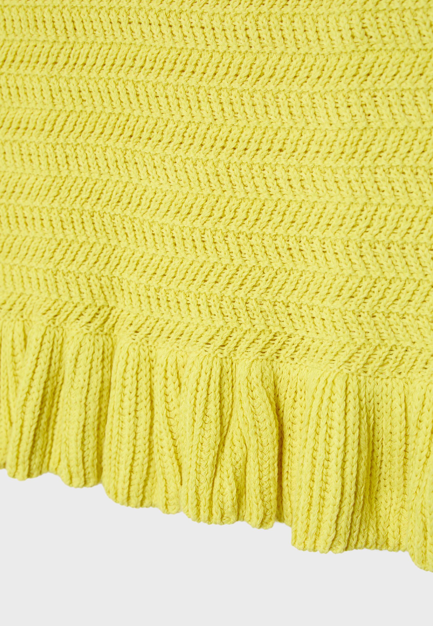 Knit peplum top — Gold