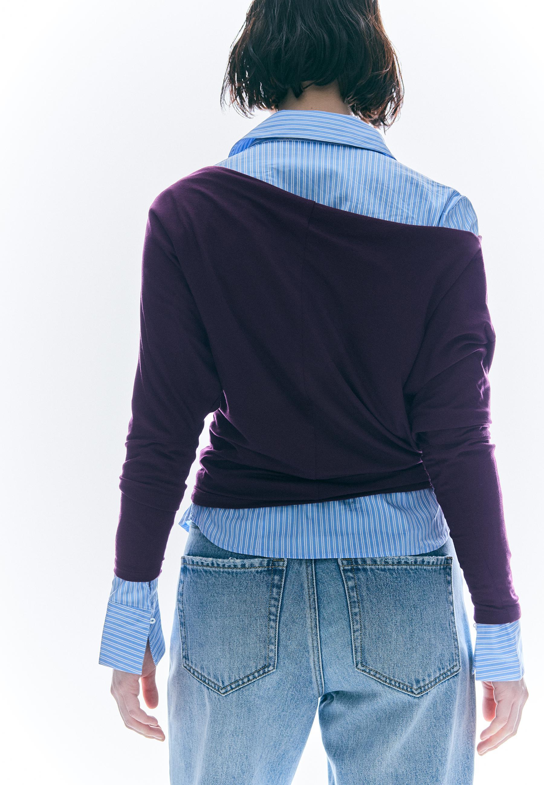 Asymmetric modal top — Purple