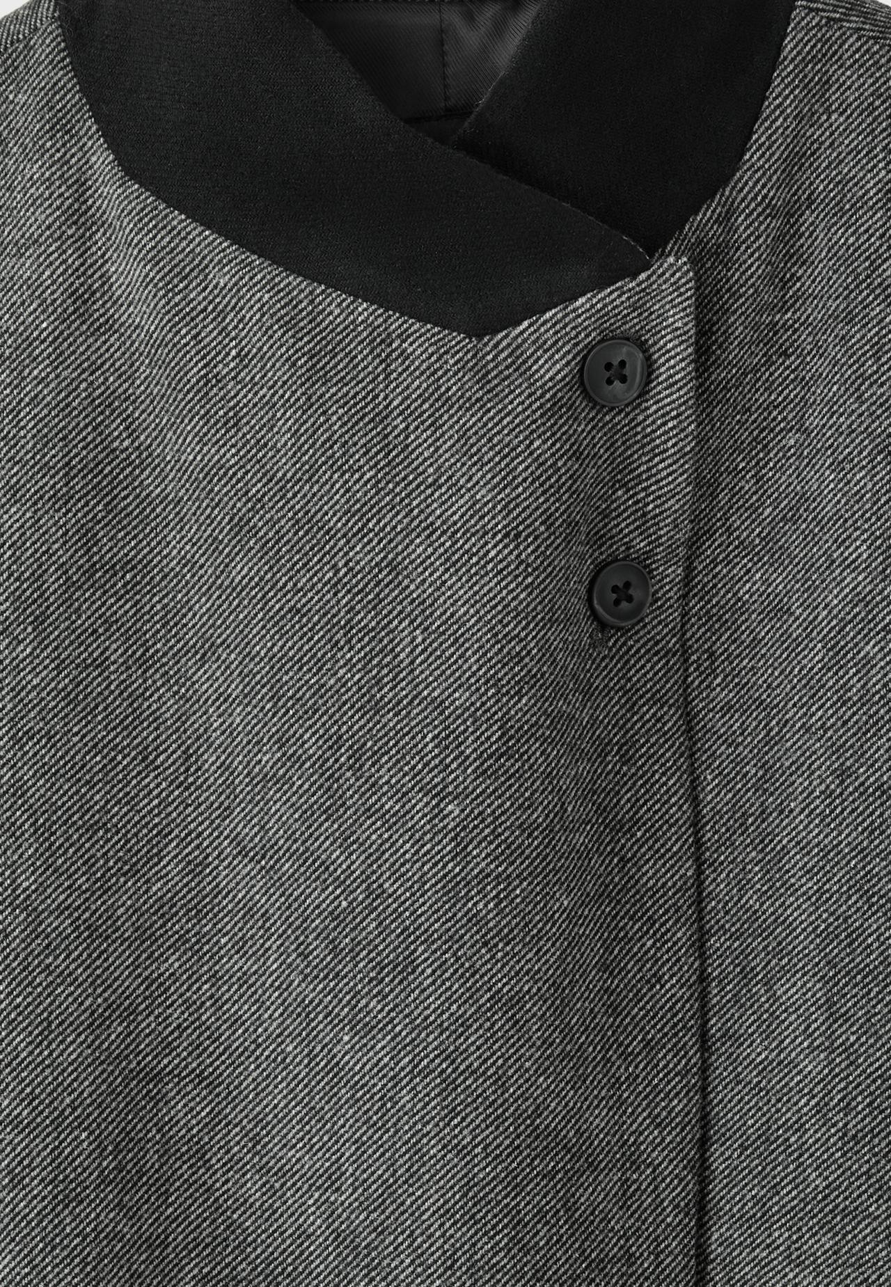 Asymmetric blazer — Dark grey