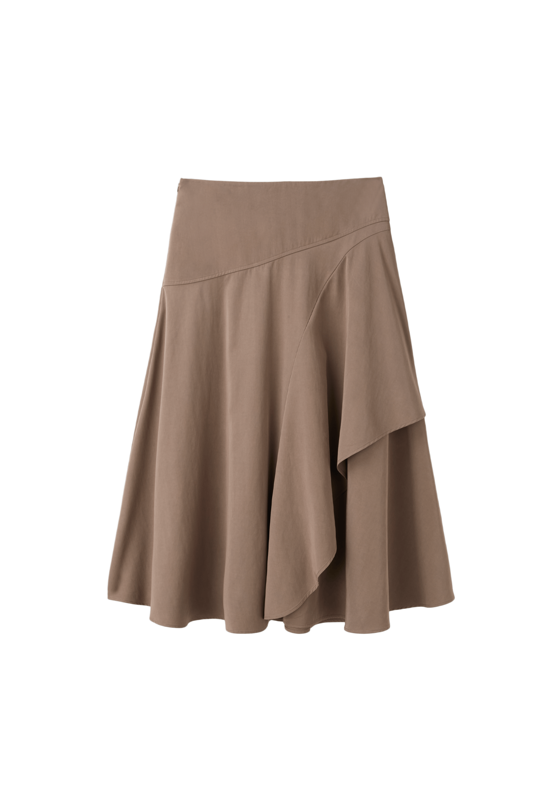 Layered midi skirt — Stone