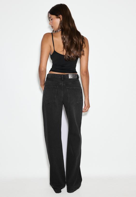 parlak taslı straight fit jean
