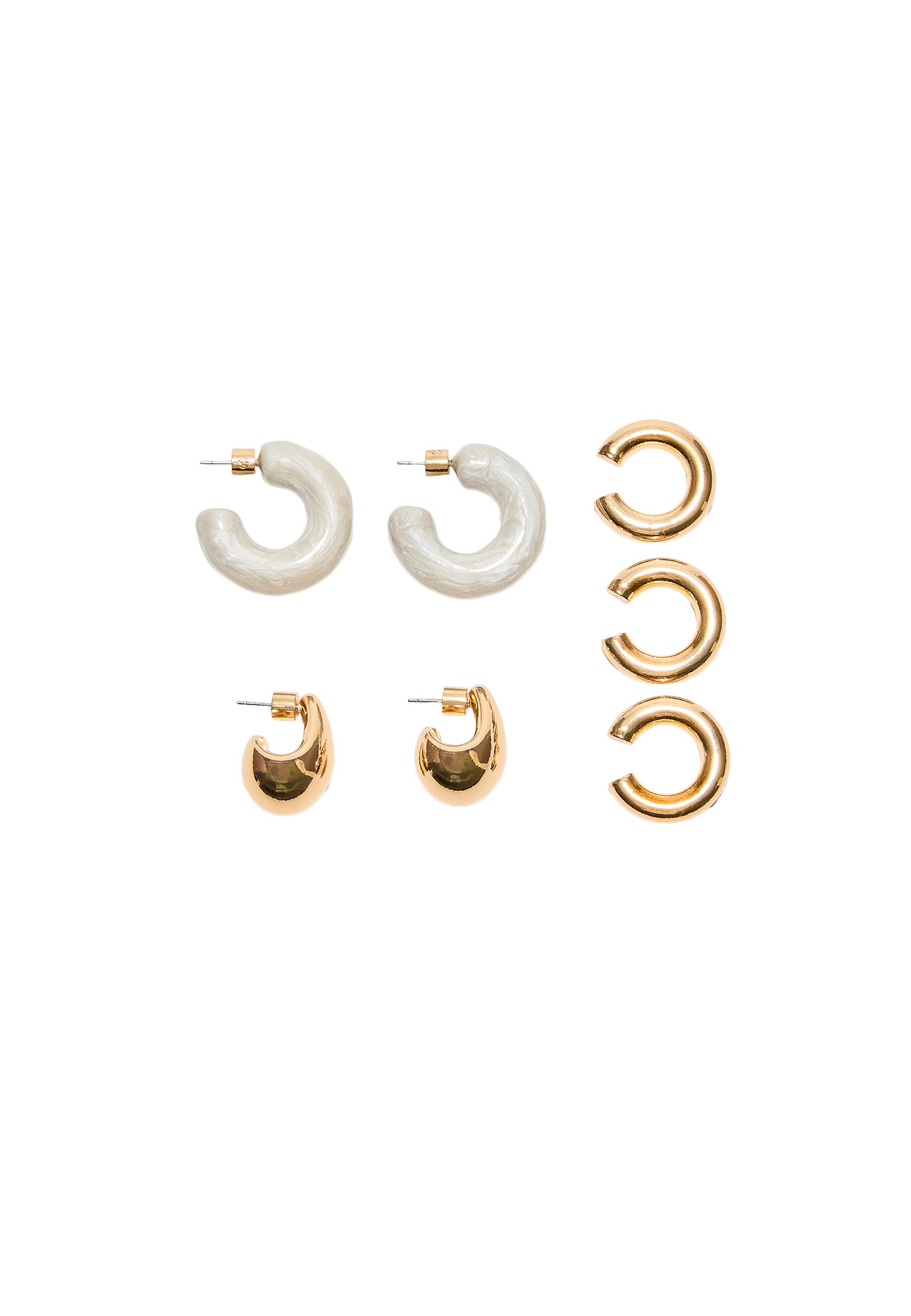 Set of 2 earrings and ear cuffs — Gold