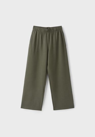 Wide-leg jogger trousers — Khaki 7