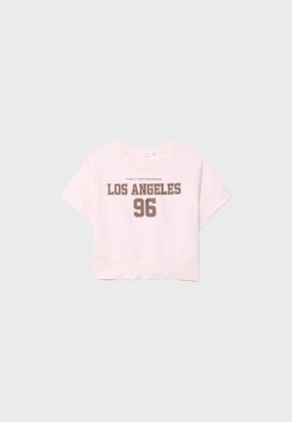 Yazılı crop t-shirt