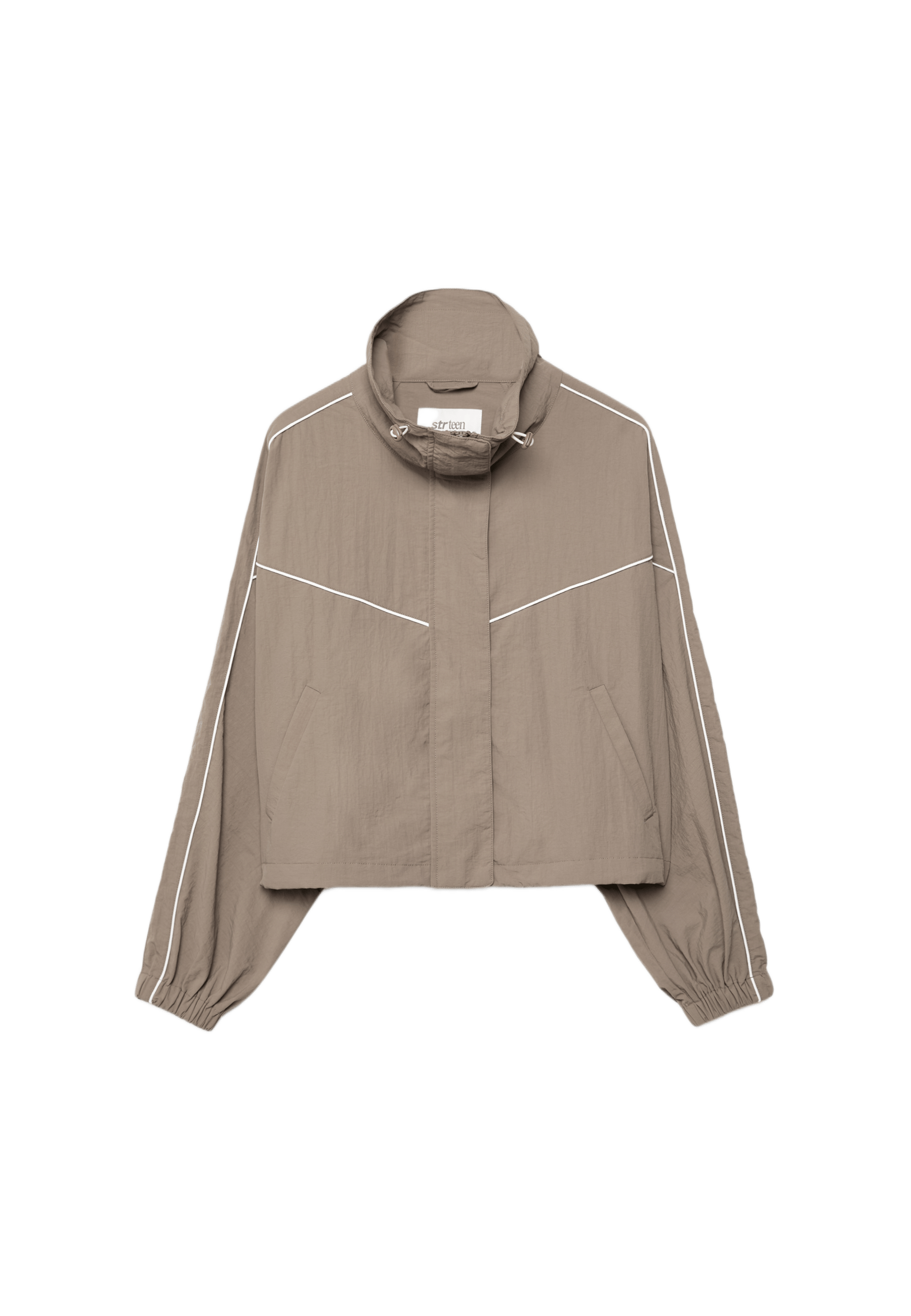 Technical windbreaker — Brown