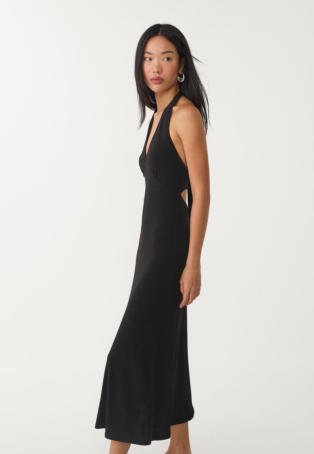 Vestido midi nudo espalda