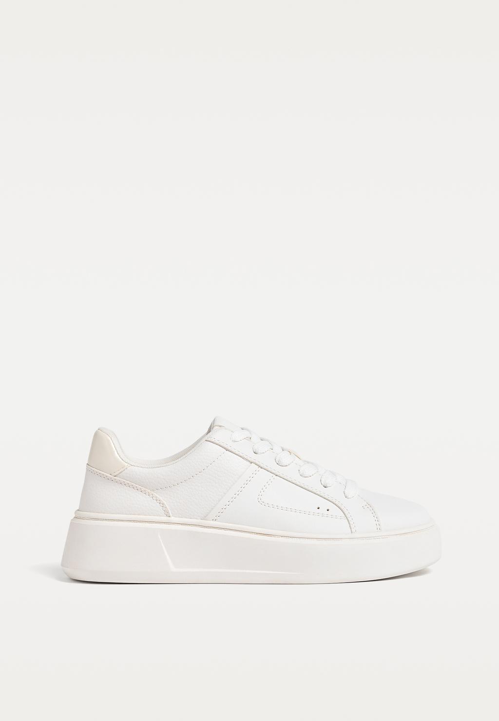 White platform trainers