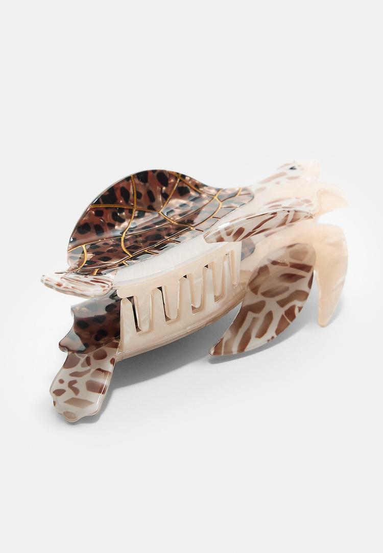 Stradivarius Κλιπ Μαλλιών Ταρταρούγα Καφέ Os φωτογραφία