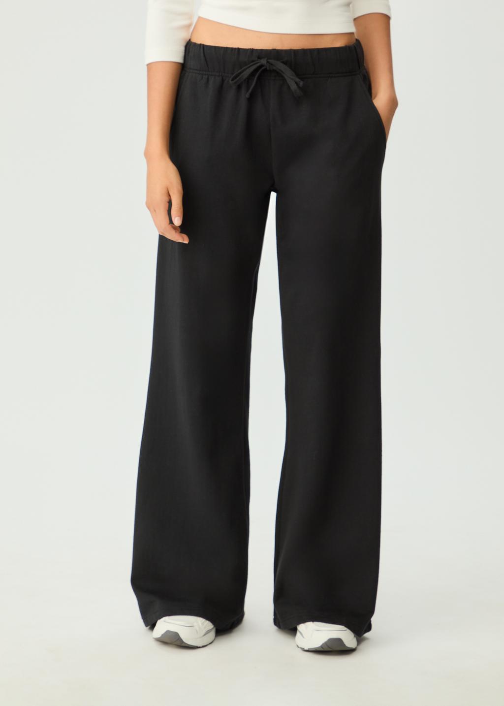 Relaxed Fit Bağcıklı Çan Paça Pantolon