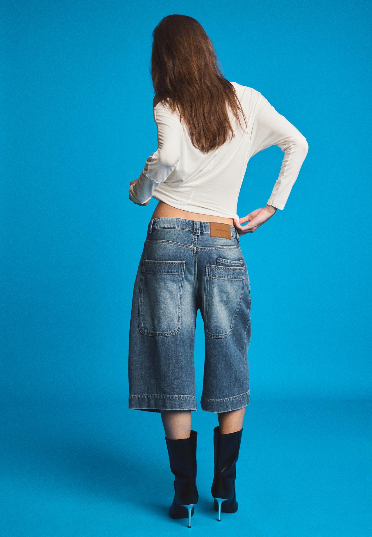 Asymmetric modal T-shirt — Ecru