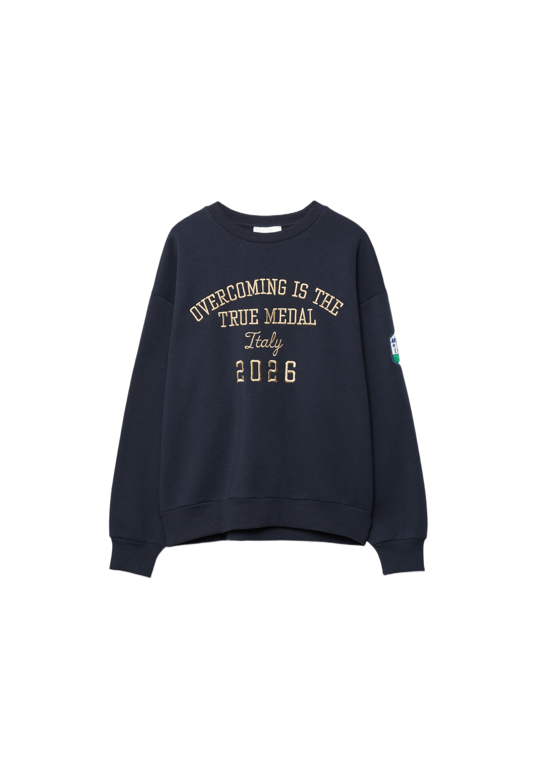 Embroidered Sweatshirt — Navy blue