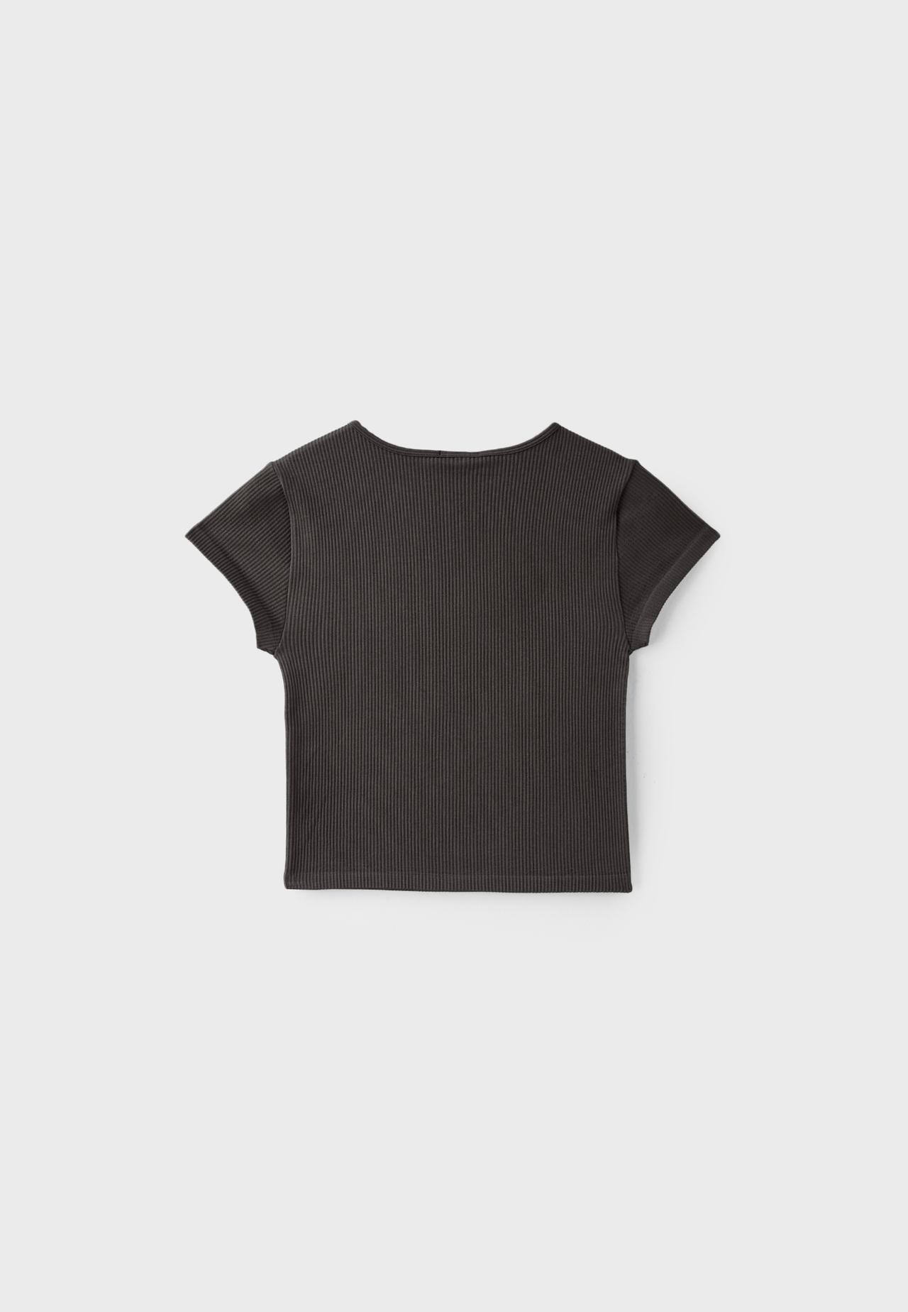 Seamless cropped T-shirt — Brown