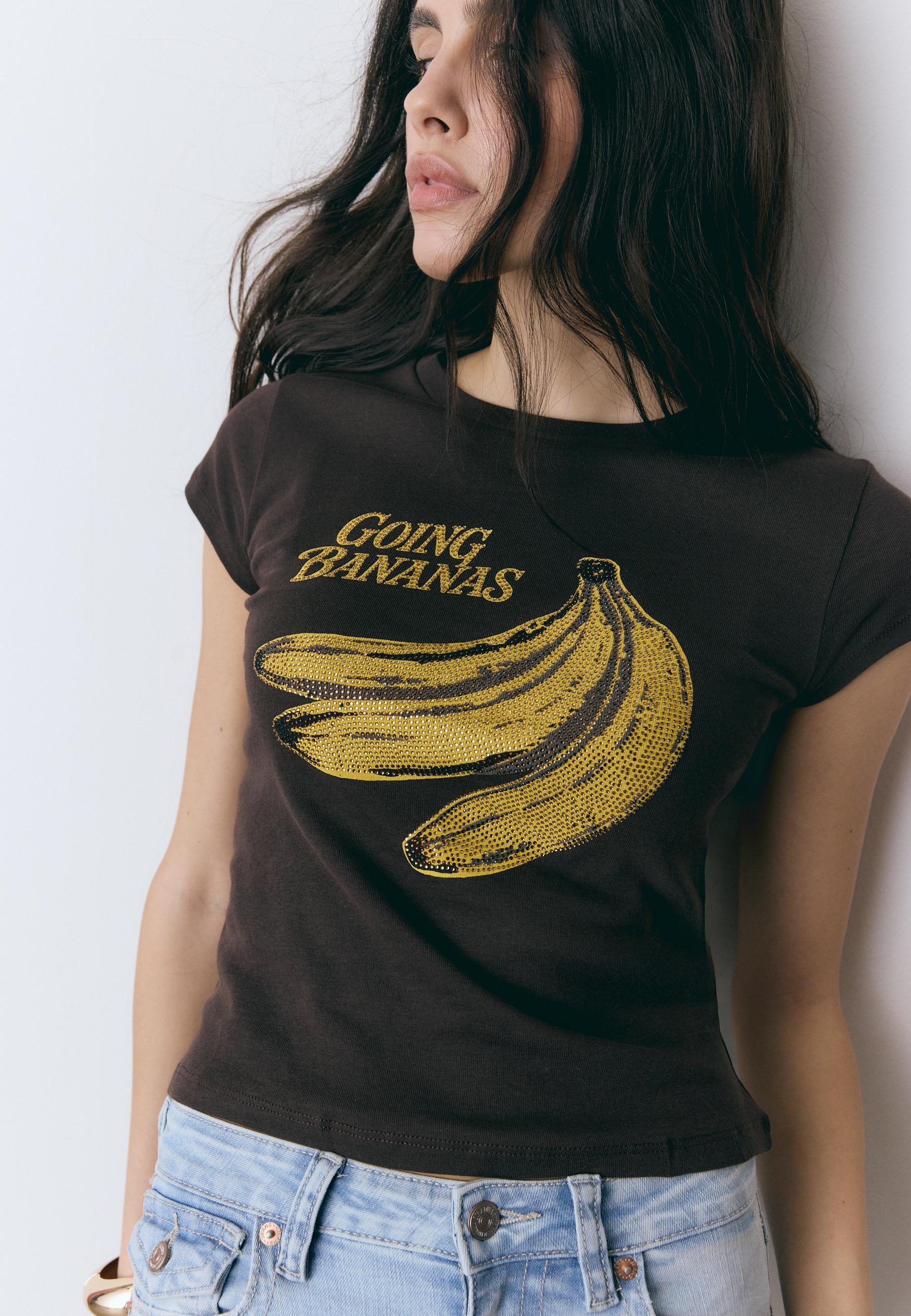 Short sleeve banana T-shirt — Brown