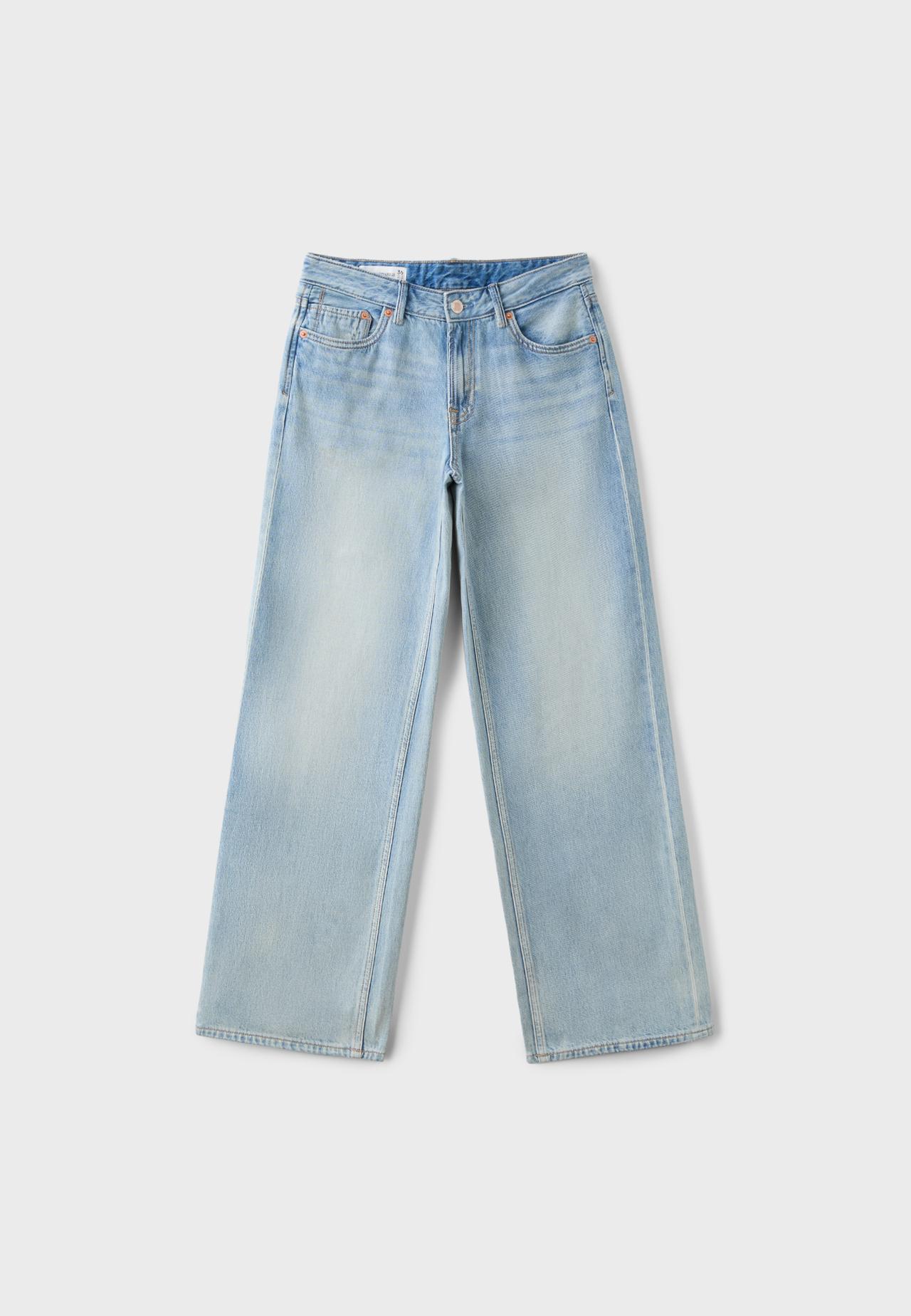 D91 low-rise wide-leg jeans — MEDIUM LIGHT BLUE DENIM