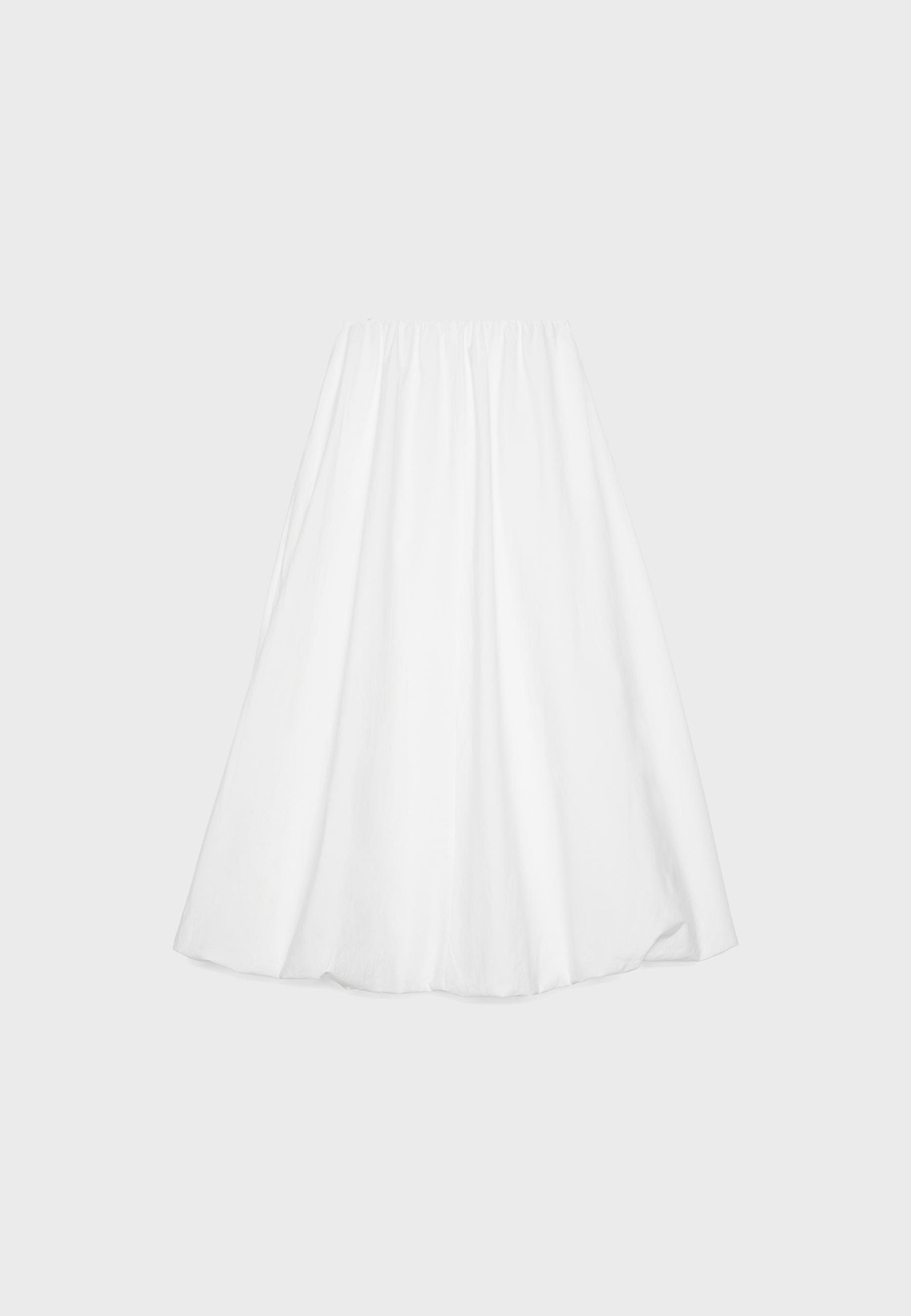 Poplin maxi balloon skirt
