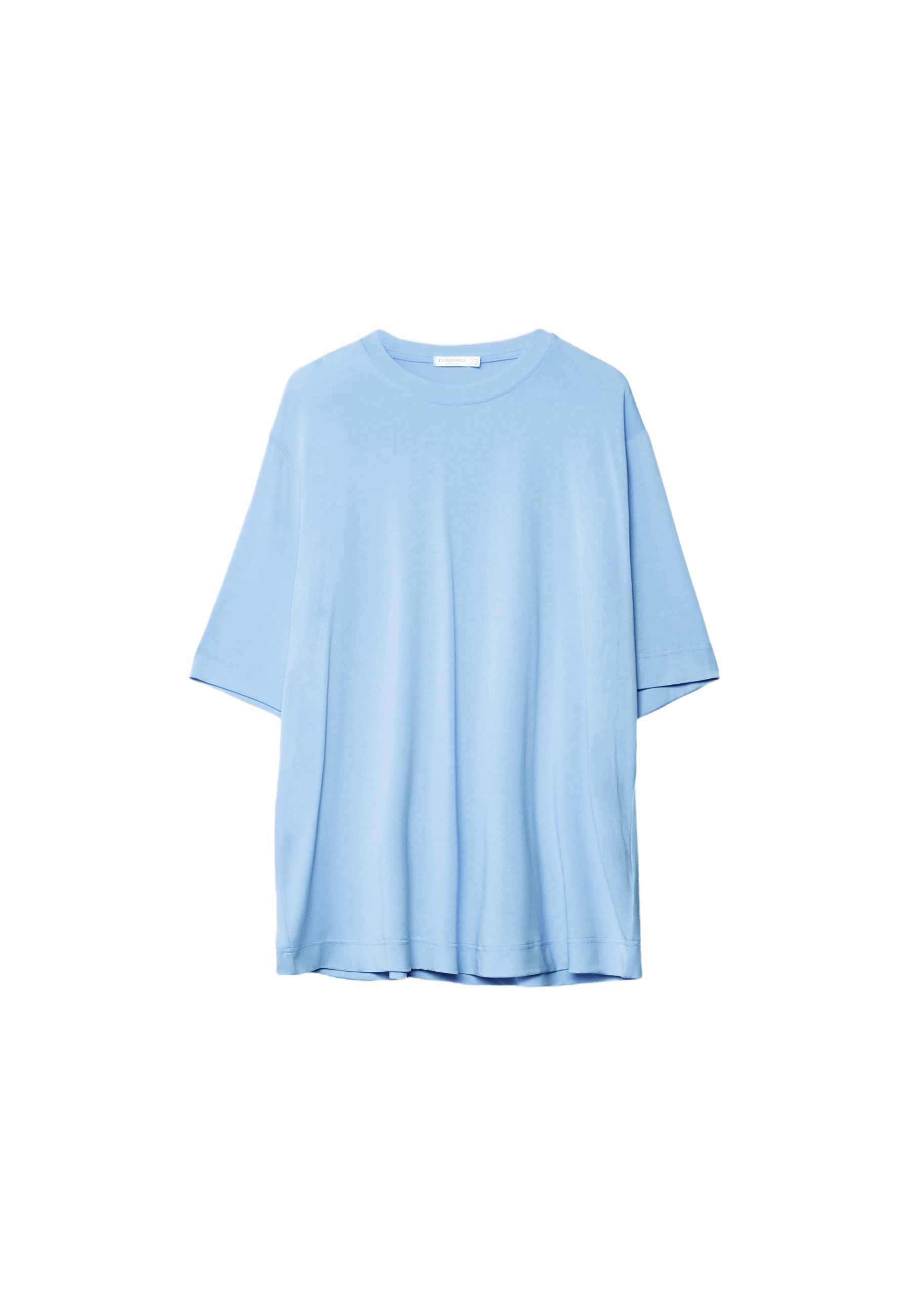 Soft-touch oversize turtleneck — Sky blue