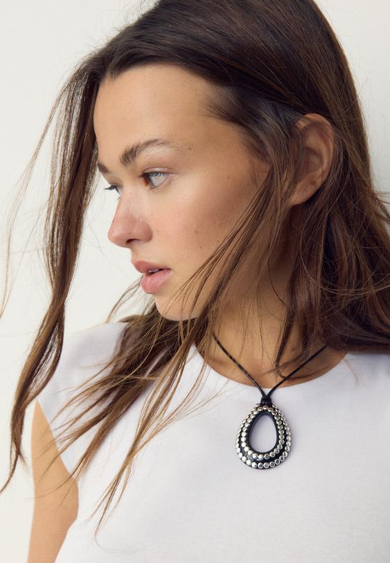 cord necklace with charm