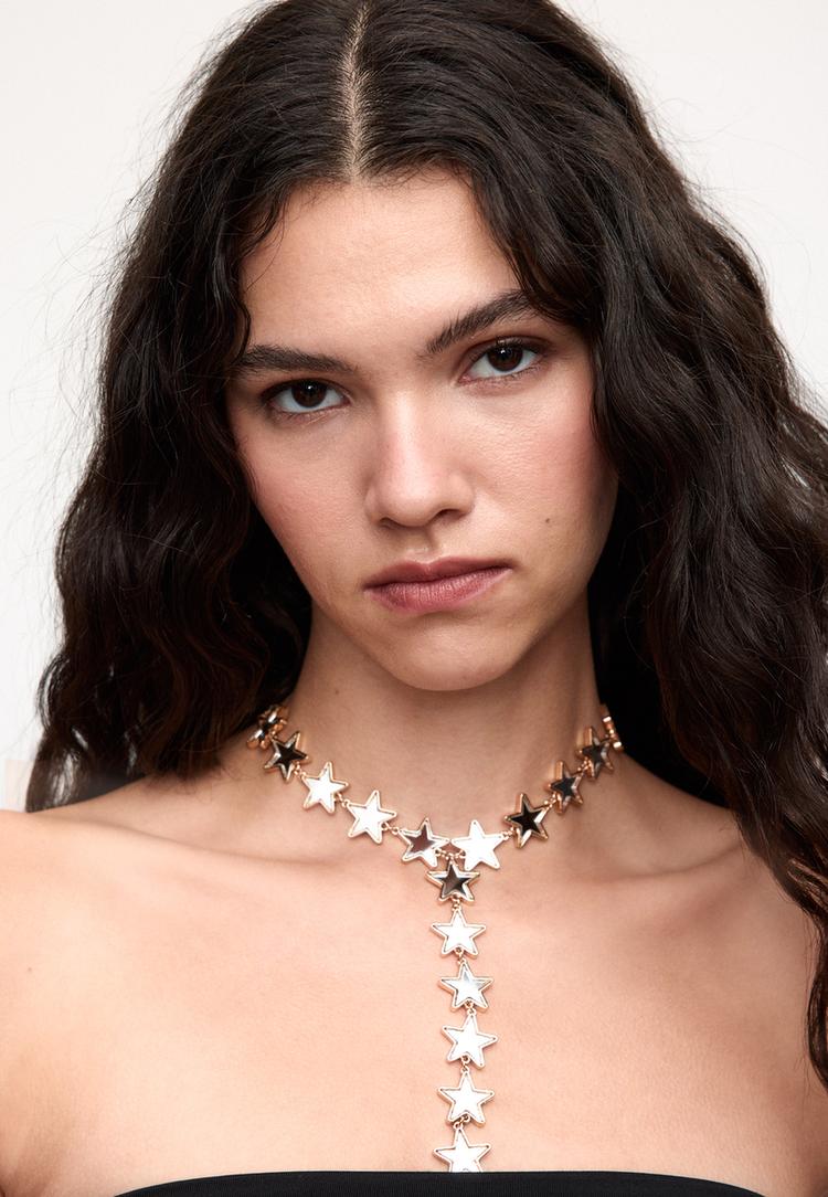 collana lariat stella effetto cristallo