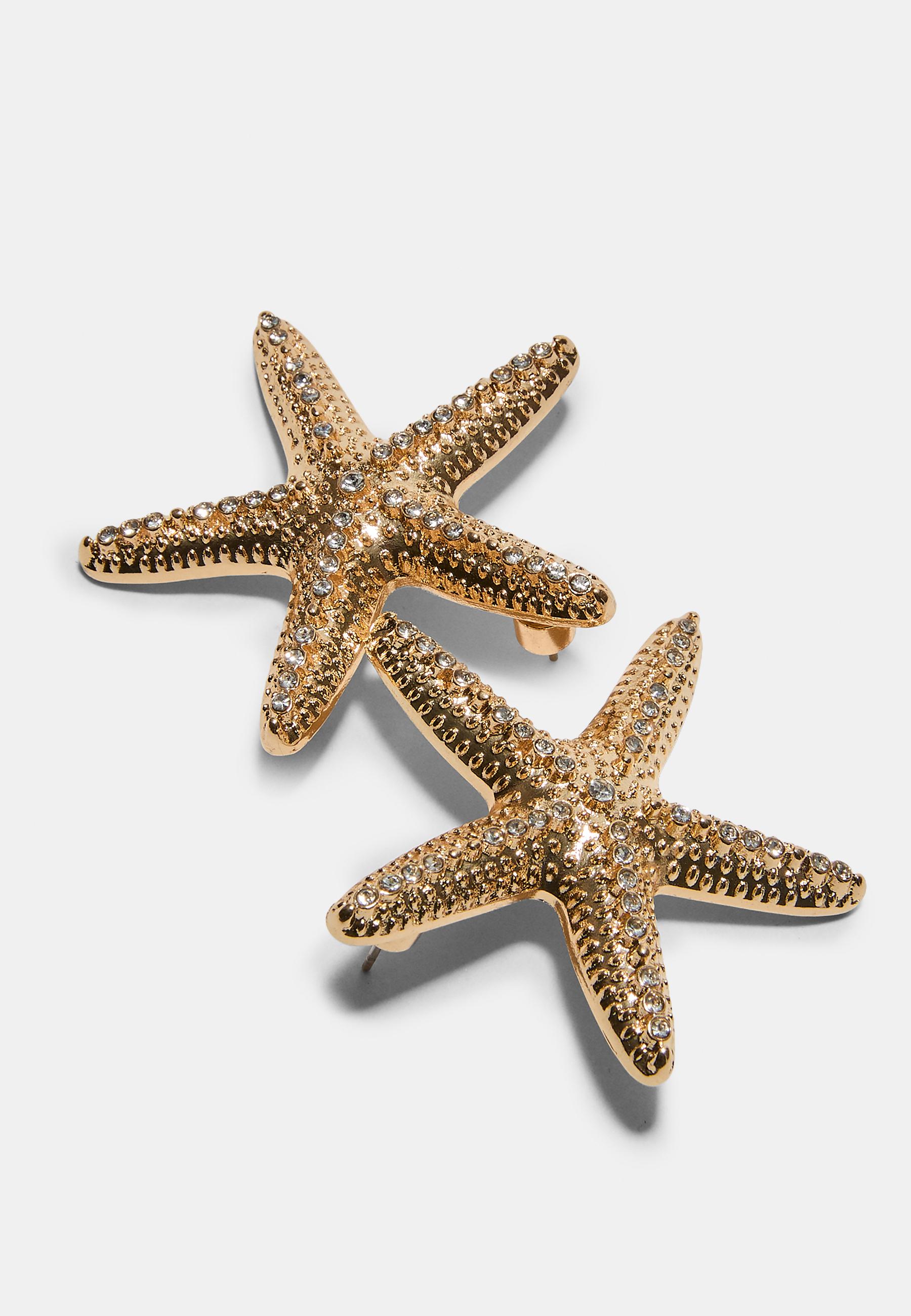Starfish earrings — Gold