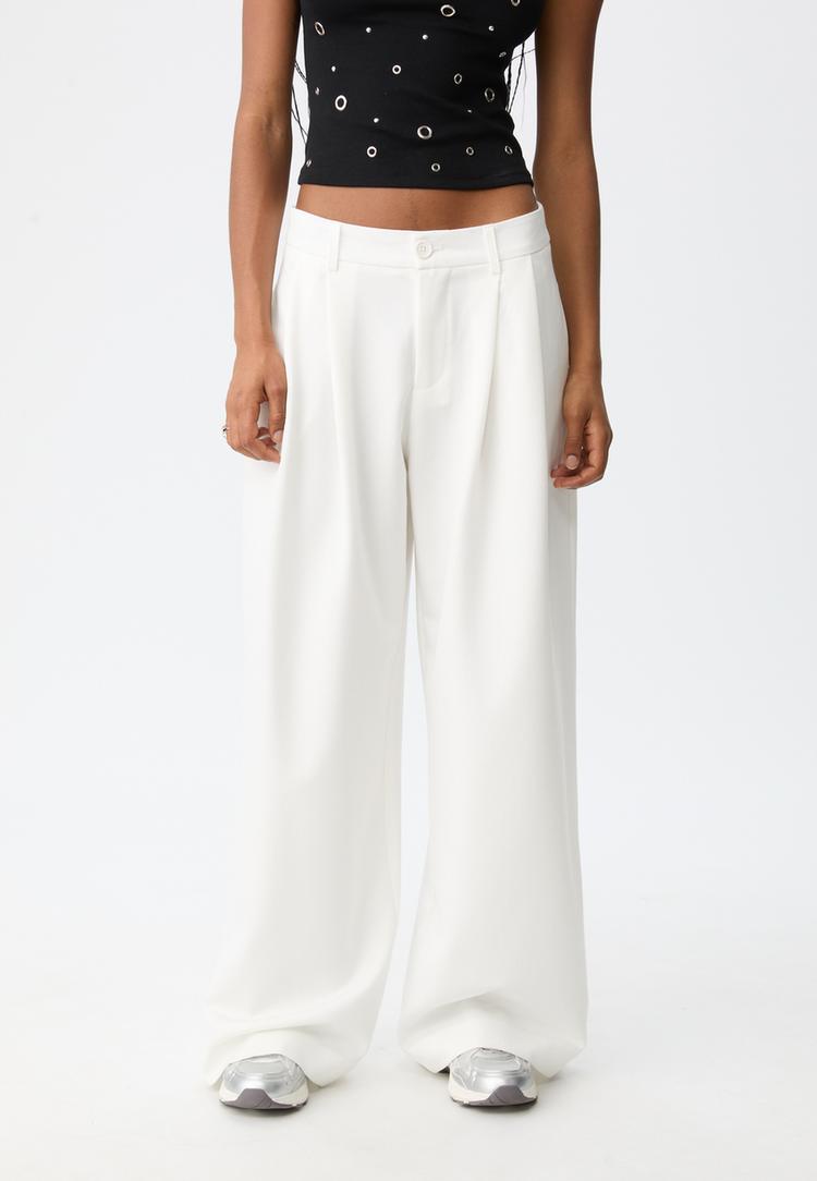 pantalon vestir wide leg pinzas
