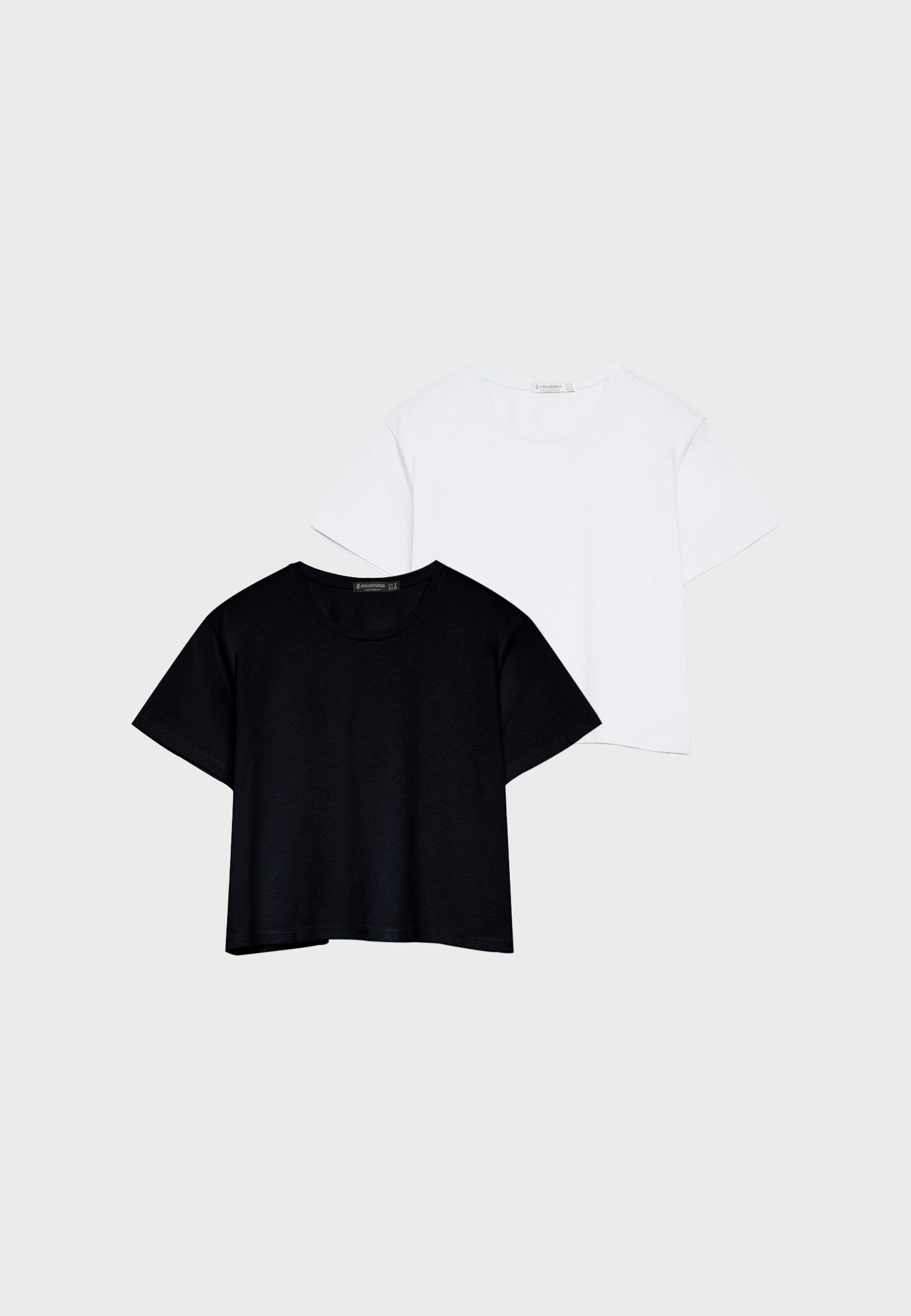 Pack of 2 short sleeve crop tops - Women's fashion