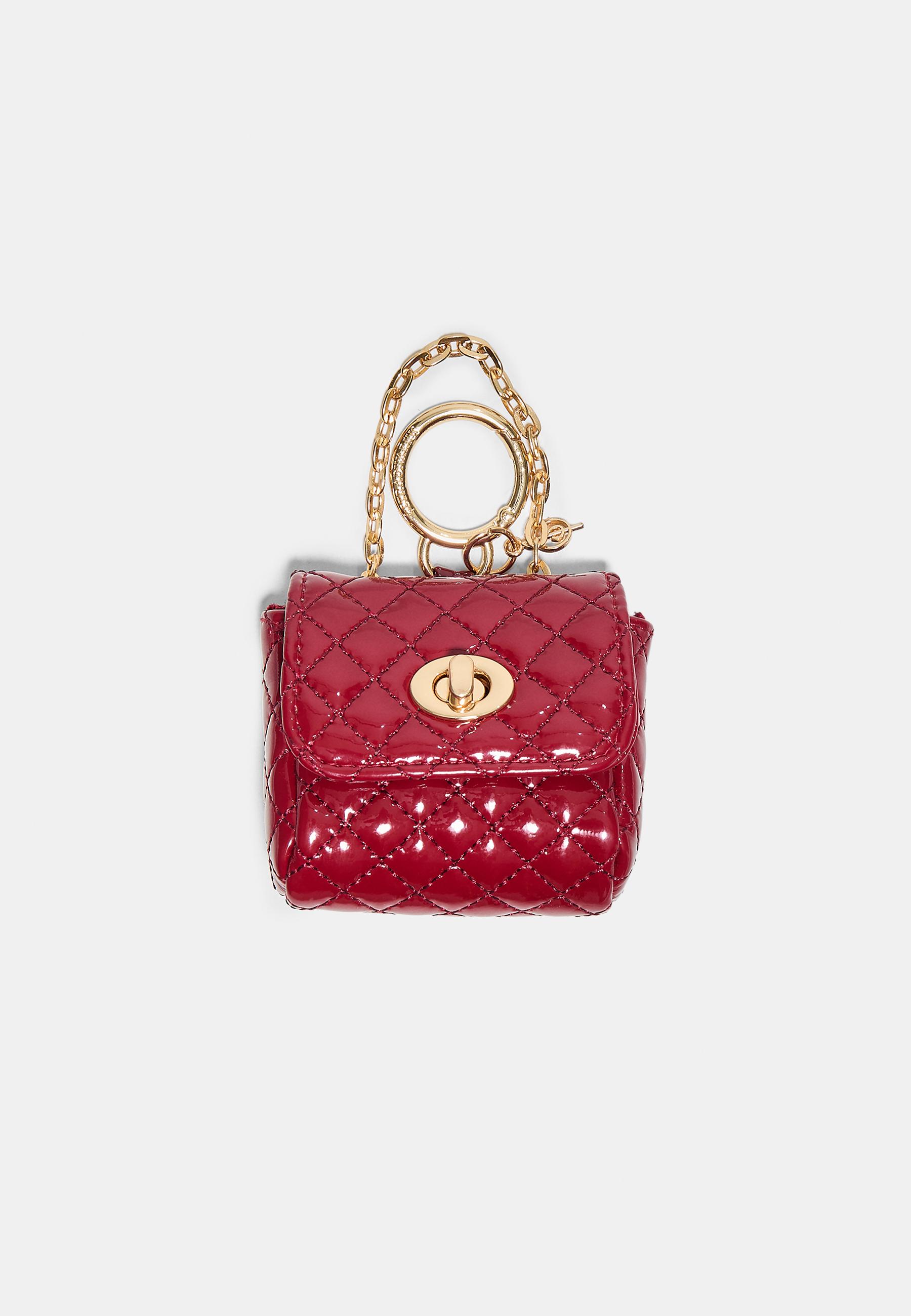 Stradivarius Kapitone mini çanta charmı görsel 7