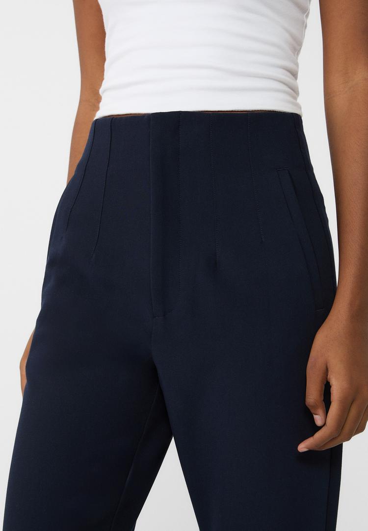 stoff-bundfaltenhose