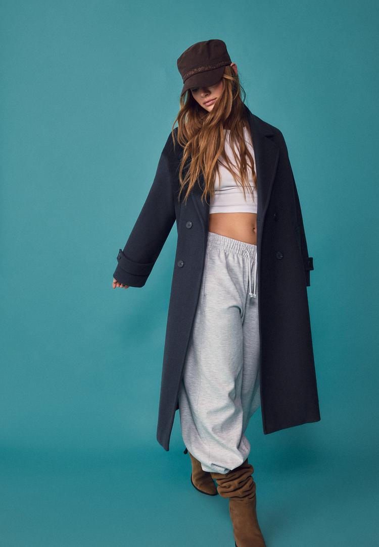 lange oversized jas met zachte touch